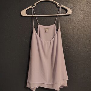 H&M Lavender Spaghetti Strap Tank Top Double layered Tier Fairy Camisole Top